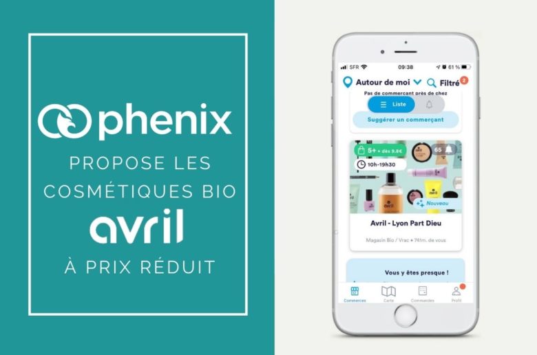 Avril cosmetiques bio sur application phenix